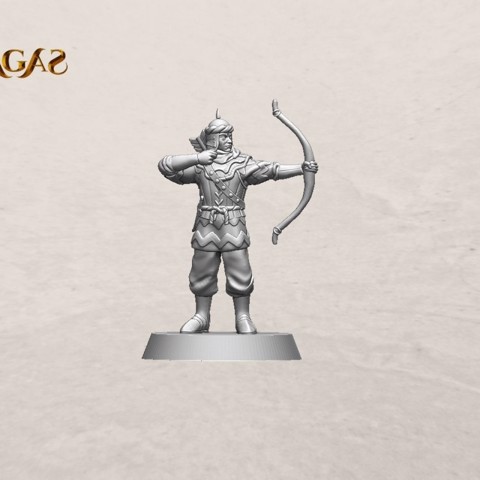 Image of Empire of Jagrad archer pose 2 miniature – STL file