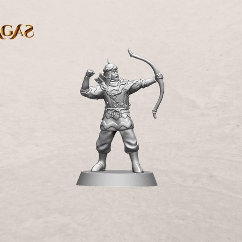 Image of Empire of Jagrad archer pose 3 miniature – STL file