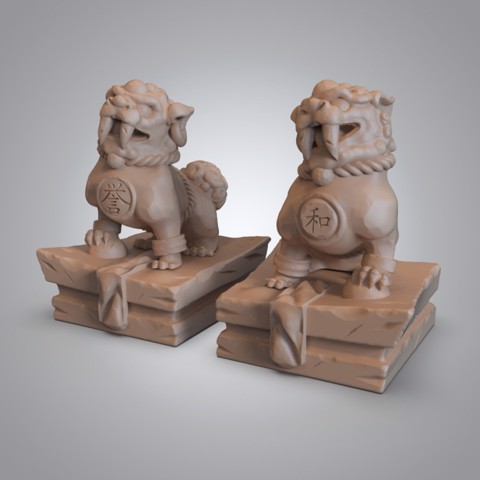 Image of Stone Lions (Pre-supported)