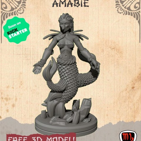 Image of Amabie FREE 3D model Presupported (personal use only)