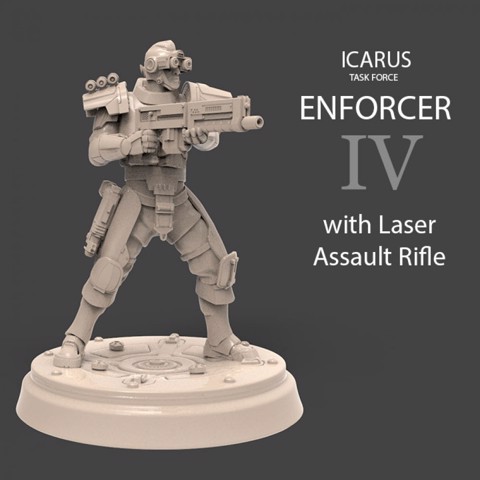 Image of ICARUS ENFORCER WITH LASER ASSAULT RIFLE