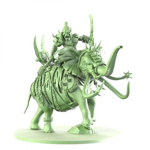 Image of ogre on battle elephant