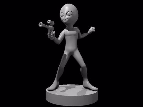 Image of Grey Alien with Blaster