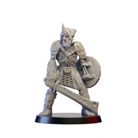 Image of skeleton warrior scimitar - supportless model