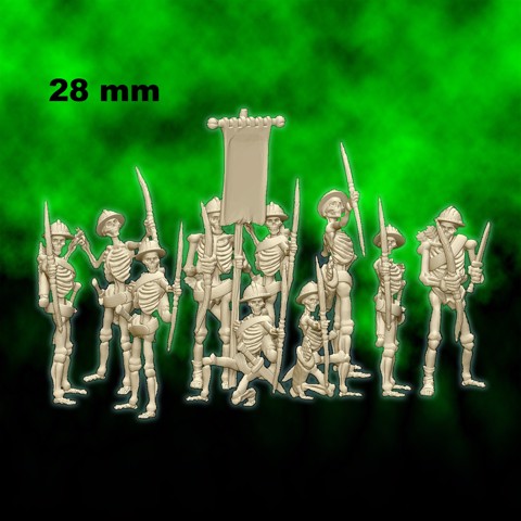 Image of Skeleton bowmen - 28mm for wargame