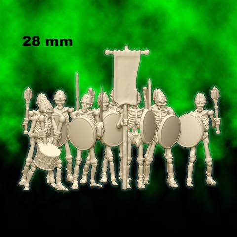 Image of Skeleton warriors - 28mm for wargame