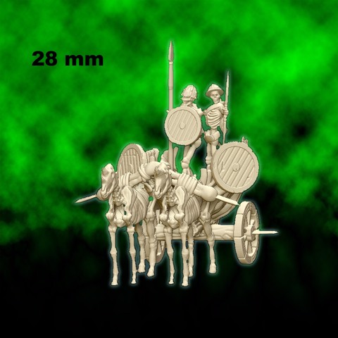 Image of Skeleton Chariot - 28mm for wargame