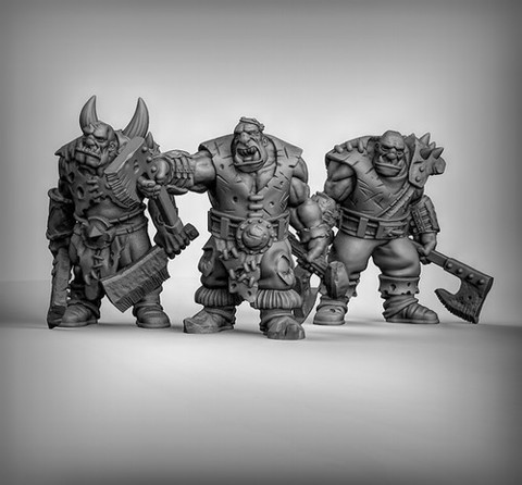 Image of Ogres with Hand weapons