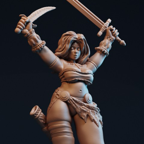 Image of Damathea with sword