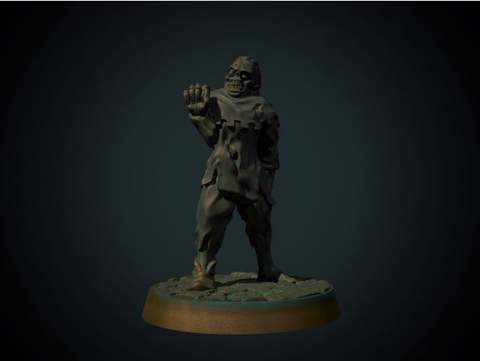 Image of Townsfolk zombie 28mm (supportless, FDM friendly)