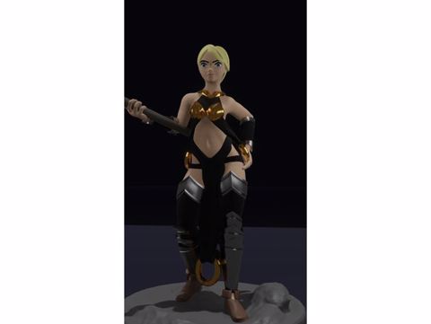 Image of Female Monk Human Gold and Steel