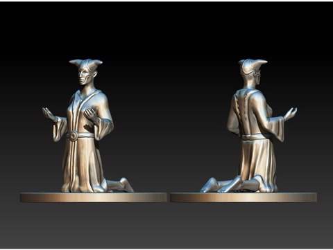 Image of Devout Female Cultist miniatuer for dnd other tabletop games