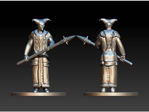Image of Cultist Guard pose 2 dnd miniature for tabletop games like dnd