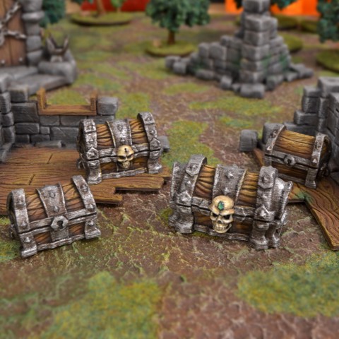 Image of Dungeon Chests, Set of four