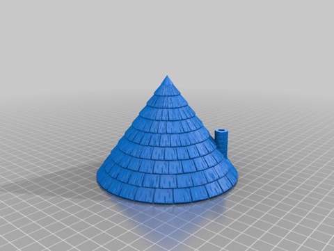 Image of Round Shingled Rooftop 4" diameter for 25/28mm Fantasy Buildings