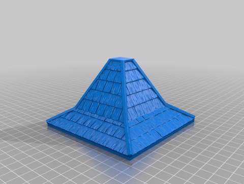 Image of Tall Pyramid Rooftop 4" x 4" for 25/28mm Fantasy Buildings