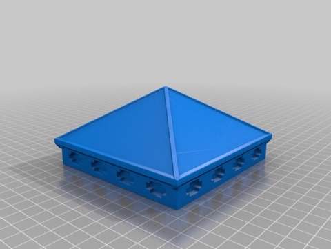 Image of Square Low Pyramid Rooftop for 25/28mm Fantasy Buildings