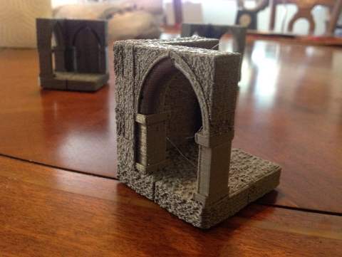 Image of Gothic RPG Tile - 2x2 corner with left open archway