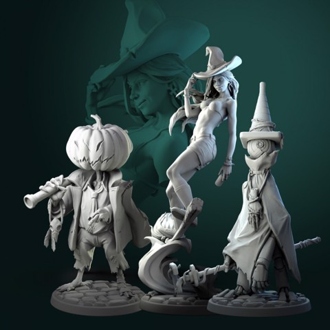 Image of Halloween Witch bundle pre-supported