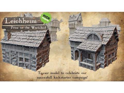 Image of Leichheim kickstarter Teaser model Medieval citizen's building