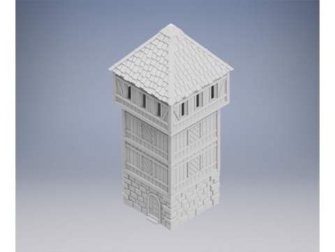 Image of Medieval Wooden Tower Made for tabletop gaming