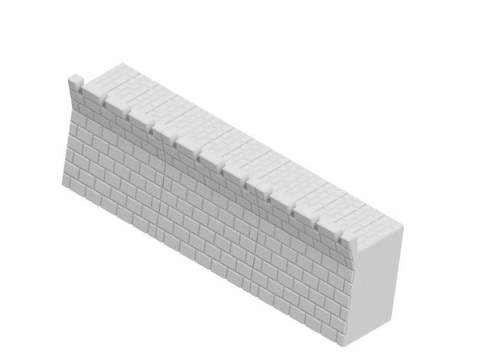 Image of Simple medieval stone wall for tabletop gaming 1/28mm scale.