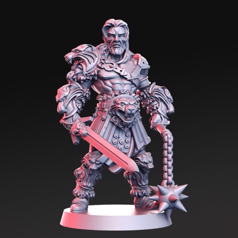 Image of Lionel - barbarian- 32mm - DnD -