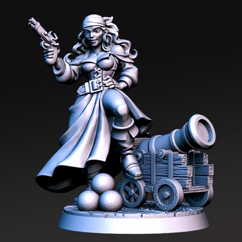 Image of Shelly- Female Pirate- 32mm - DnD