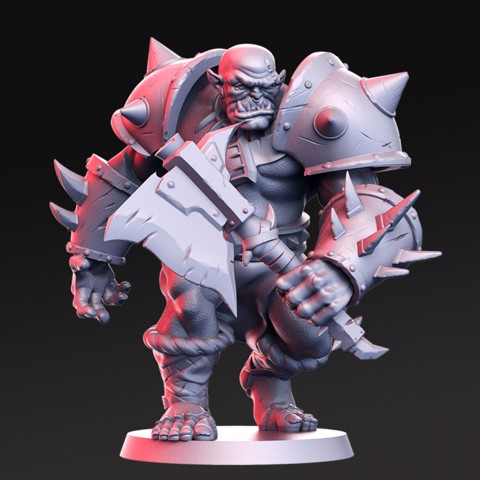 Image of Orktar- Orc Chieftain- 32mm - DnD -