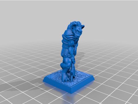 Image of Gnoll 28mm (supportless, FDM friendly)