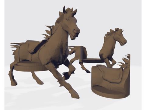 Image of Horse Running Mount + Hole Fill
