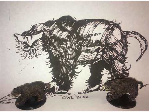 Image of Owlbear through the ages- Basic D&D