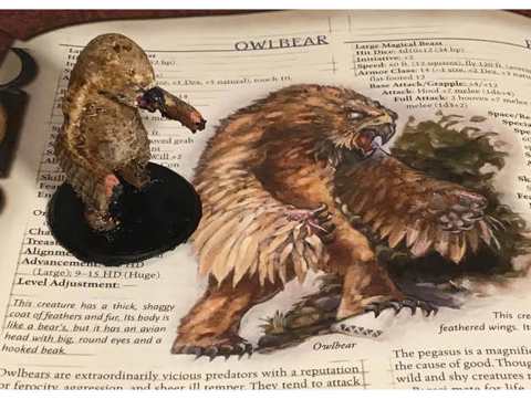 Image of Owlbear through the ages- 3.0/3.5 D&D