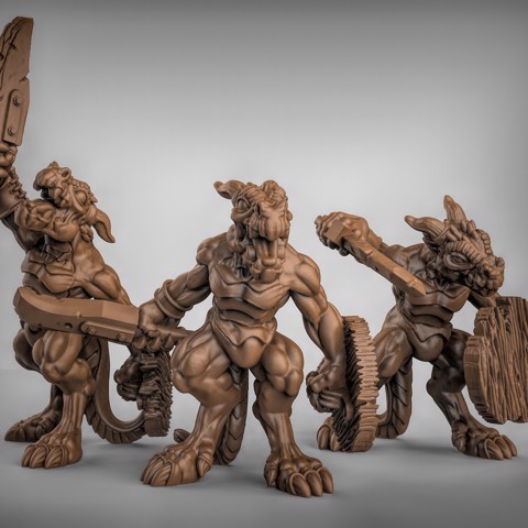 Image of Kobolds with Sword and shield (6 total)