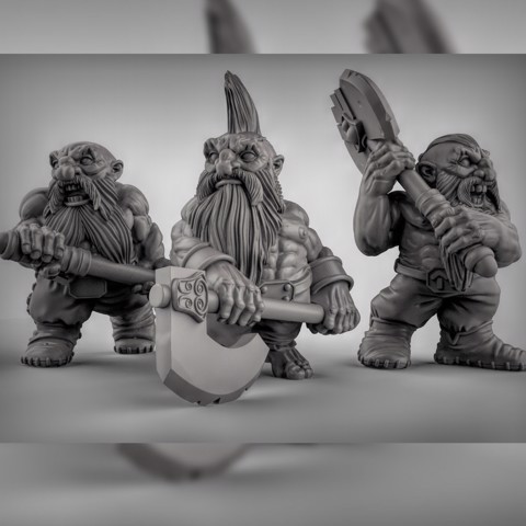 Image of Dwarf Berserkers With Doublehanded Weapons