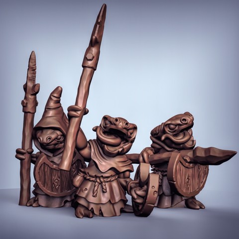 Image of Kobolds with spears and shields (PreSupported)