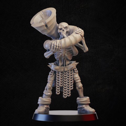 Image of Skeleton with battle horn