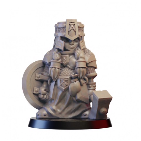 Image of Dwarf female guard tower helm - supportless model
