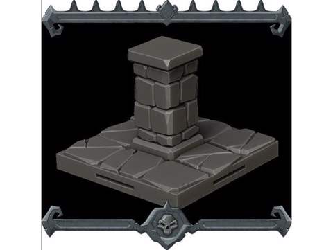 Image of GOTHIC CITY Pillar Tile - JOIN OUR Monster Miniature PATREON