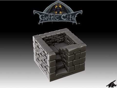Image of Gothic City Stairs I (JOIN our PATREONs)