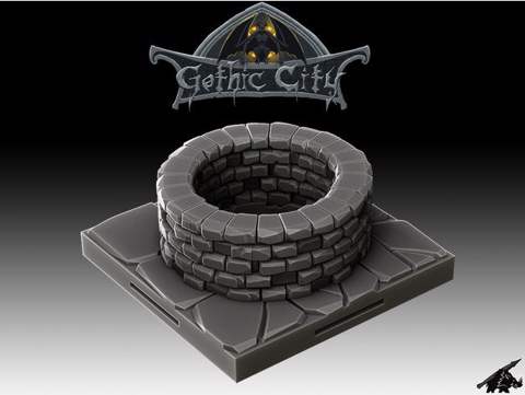 Image of Gothic City Well (JOIN our PATREONs)