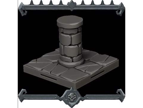 Image of GOTHIC CITY Pillar Tile - JOIN OUR Monster Miniature PATREON
