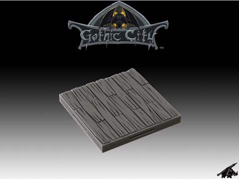 Image of Tilescape GOTHIC CITY Wood Floor Tile - Our New KICKSTARTER is Now LIVE!!!!