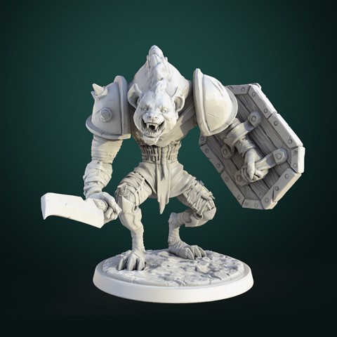 Image of Gnoll Shieldmaster pre-supported