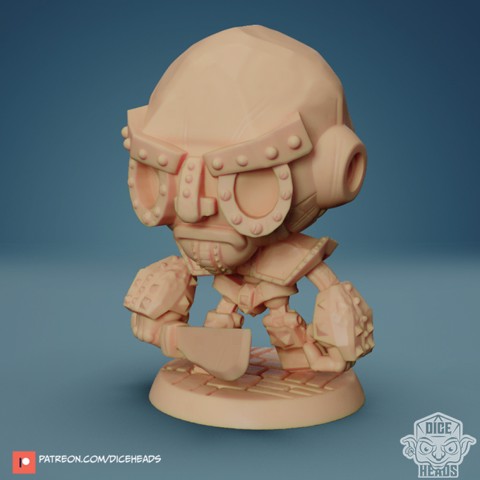 Image of Chibi Iron Golem 24mm PRE-SUPPORTED