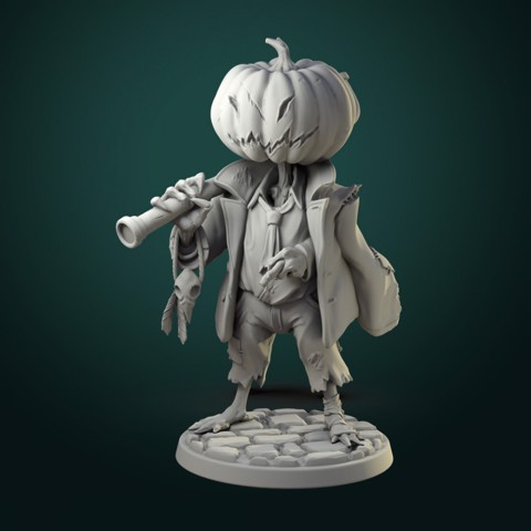 Image of Pumpkin Scarecrow pre-supported