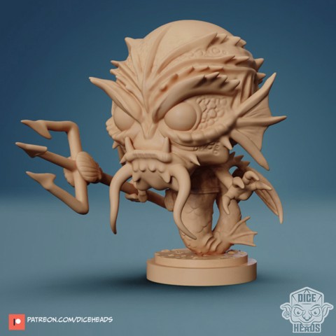 Image of Merfolk Chibi 24mm PRE-SUPPORTED