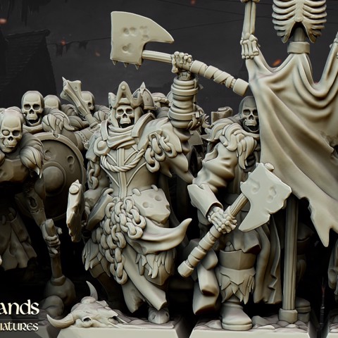Image of Undead Blackwatch Command Group - Highlands Miniatures