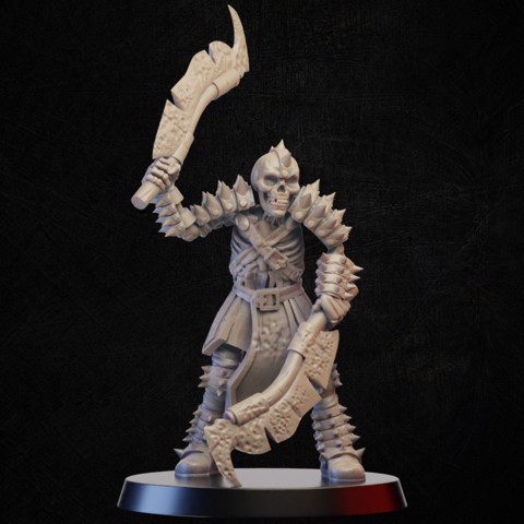 Image of Spiked skeleton warrior with dual swords