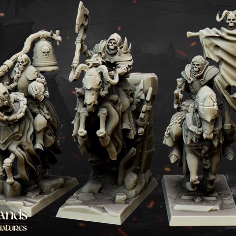 Image of Undead Dark Knight Command Group - Highlands Miniatures